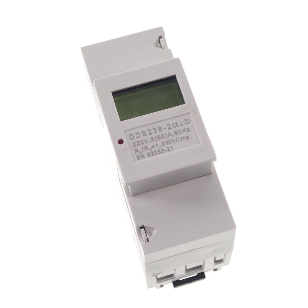 5(65A) 220VAC 60Hz Single Phase DIN-rail Kilowatt LED Hour kwh Meter CE Proved