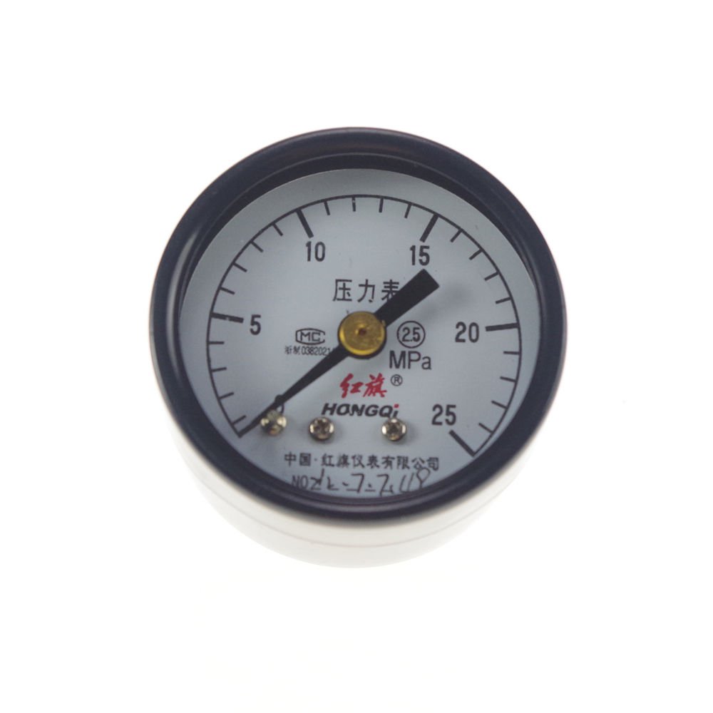 Water Oil Hydraulic Air Pressure Gauge Universal Gauge M10*1 40mm Dia 0-25Mpa