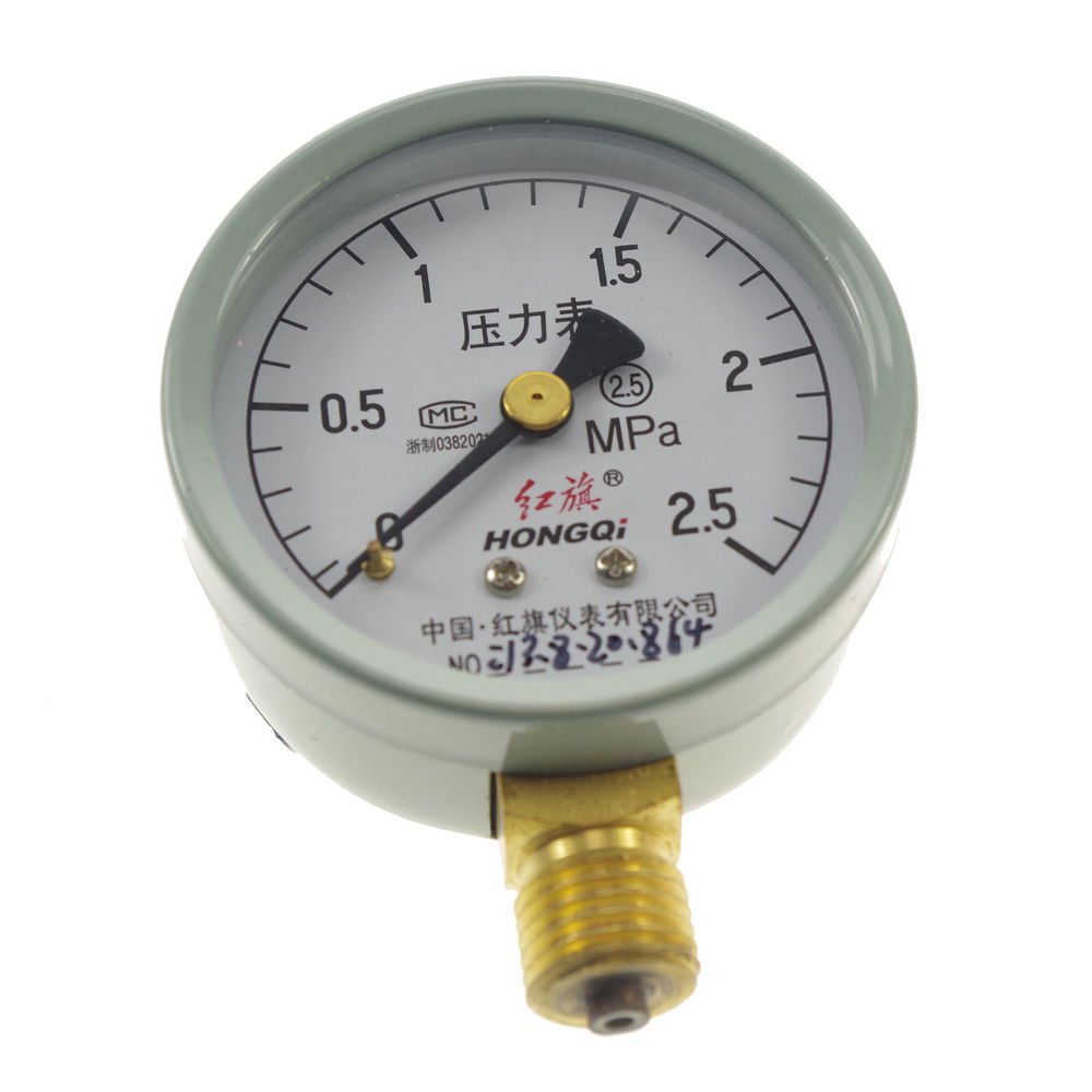 Water Oil Hydraulic Air Pressure Gauge Universal Gauge M14*1.5 0-2.5Mpa