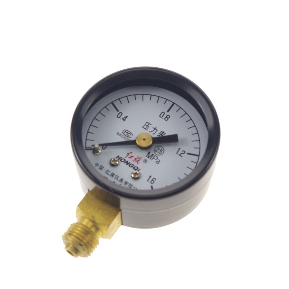 Water Oil Hydraulic Air Pressure Gauge Universal Gauge M10*1 40mm Dia 0-1.6Mpa