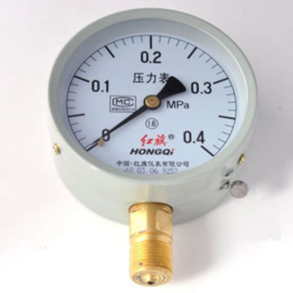 Water Oil Hydraulic Air Pressure Gauge Universal GaugeM20*1.5 100mm Dia 0-0.4Mpa