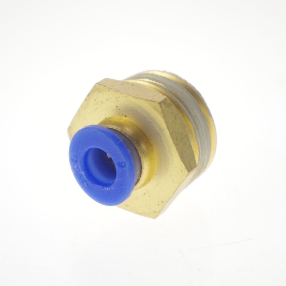 (10) Pneumatic Tube OD 12mm-1/2" BSPT Threaded Male Connectors Fitting