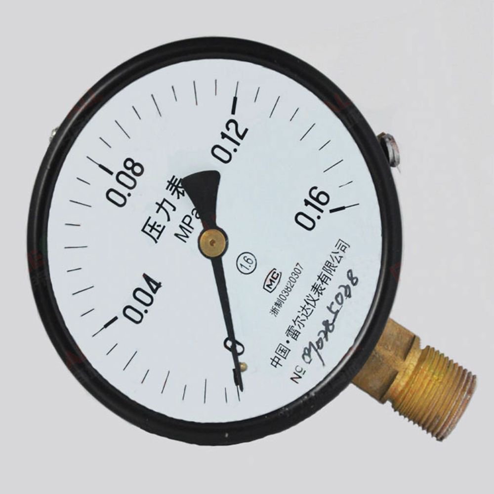 Water Oil Hydraulic Air Pressure Gauge Universal GaugeM20*1.5 150mmDia 0-0.16Mpa