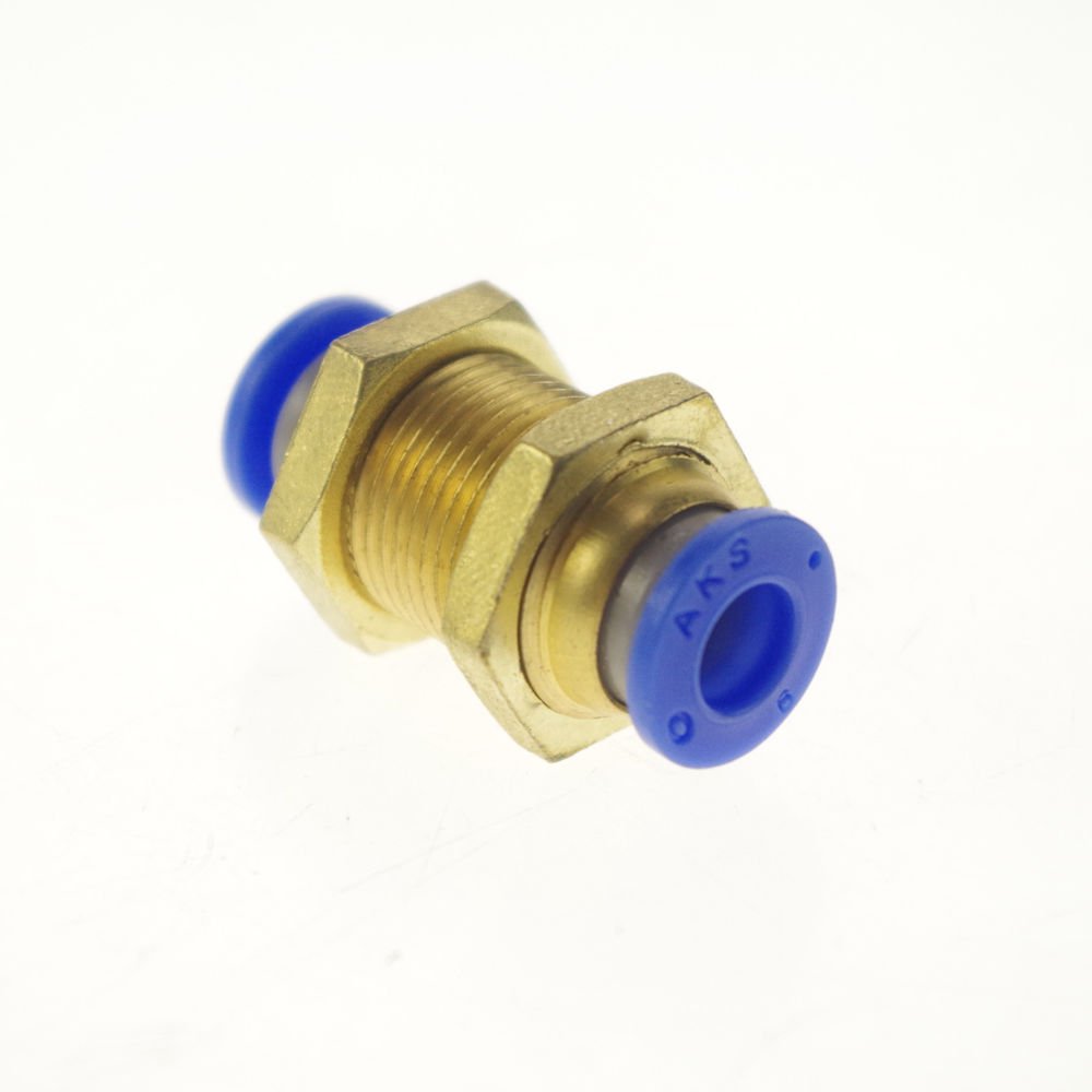 LOT5 One Touch Push In Tubing Bulkhead Union Connector M20x1.0 Tube Size 10mm