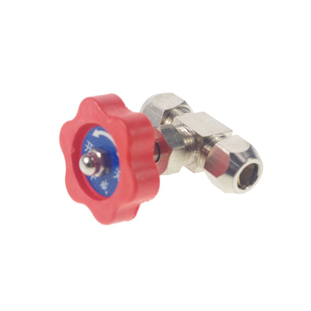 Tube OD 8mm Nickel-Plated Brass Swagelok Plug Needle Valve