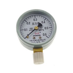 Water Oil Hydraulic Air Pressure Gauge Universal Gauge M14*1.5 60mm Dia 0.6/1Mpa
