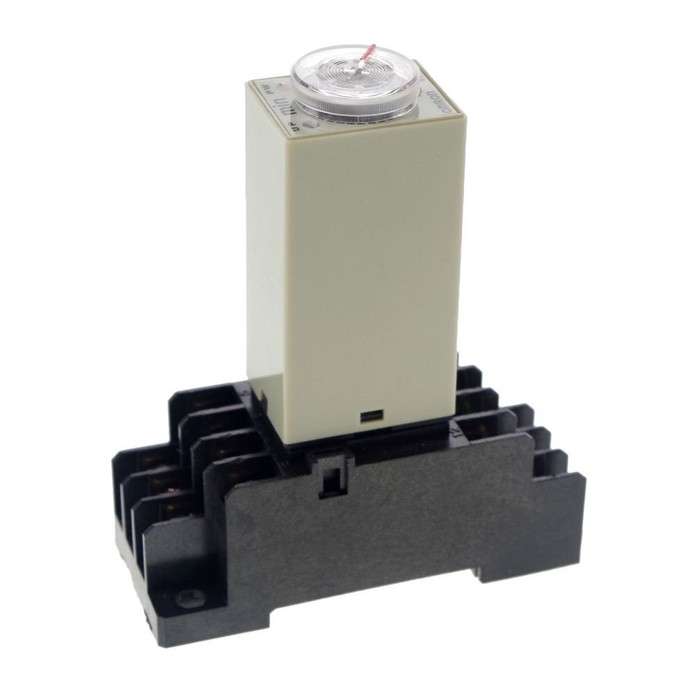 1~30Min 110V H3Y-4 Power On Time Delay Relay Solid-State Timer 4PDT 14Pin&Socket