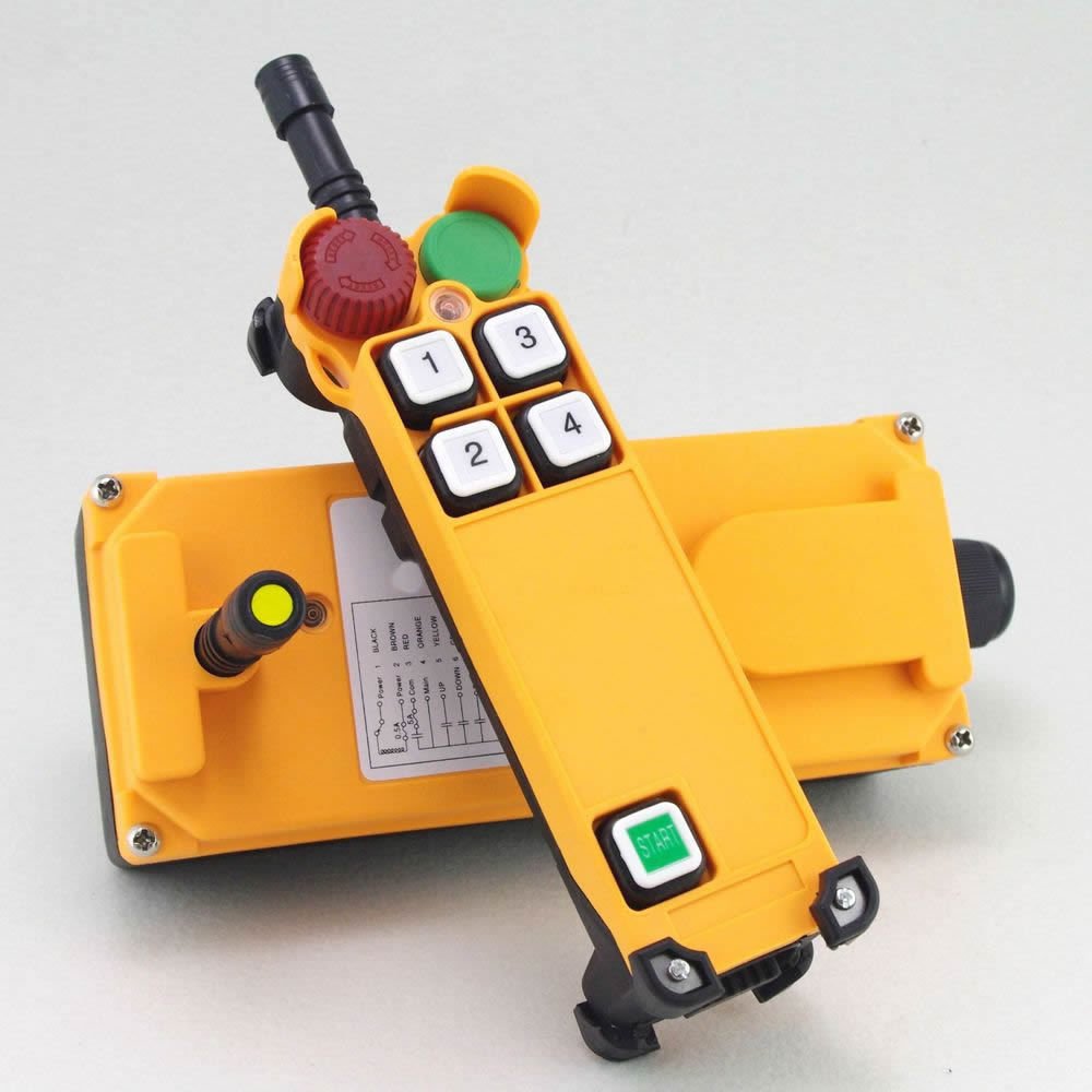 12V Single Speed 2 Motion Hoist Crane Truck Radio Remote Control System E-Stop