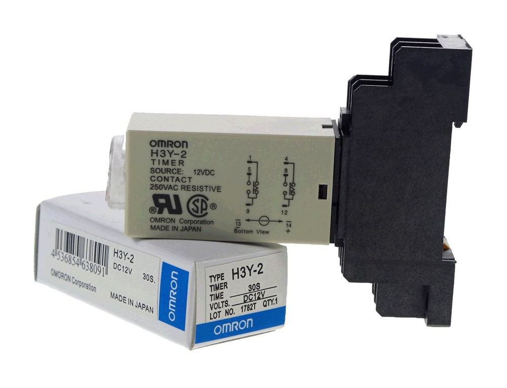 30 seconds 12VDC H3Y-2 Power On Time Delay Relay Solid-State DPDT 8Pins & Socket