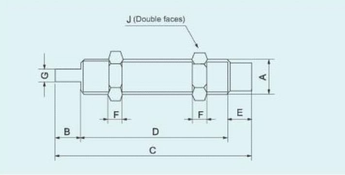 Pneumatic Air Drive Shock Absorber Damper AC2050