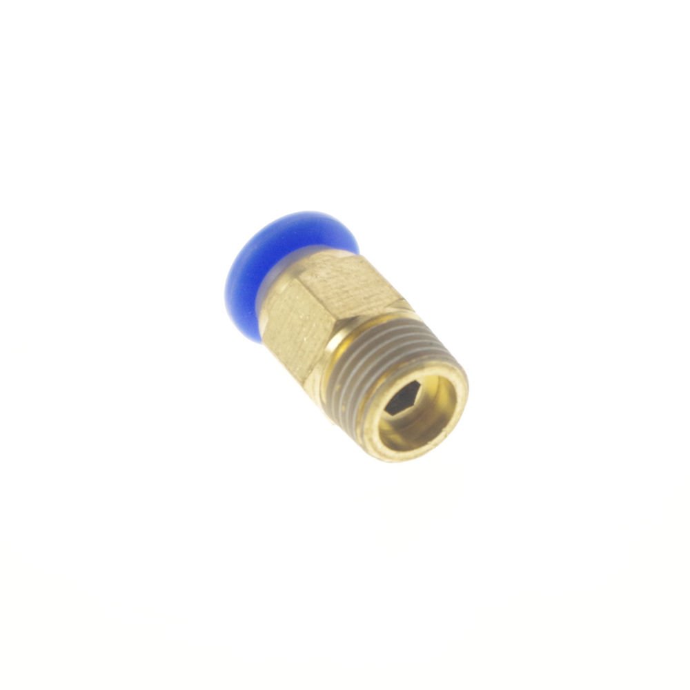 (10) Pneumatic Tube OD 10mm x 1/4" BSPT Threaded Male Connectors Fitting