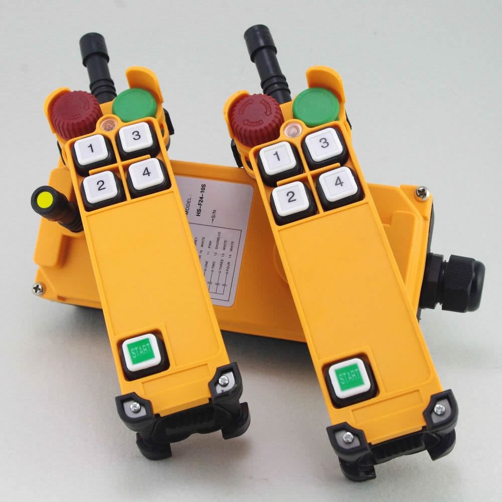 12V AC/DC 1 Speed 2 Motion Hoist Crane Remote Control System Emergency-Stop CE