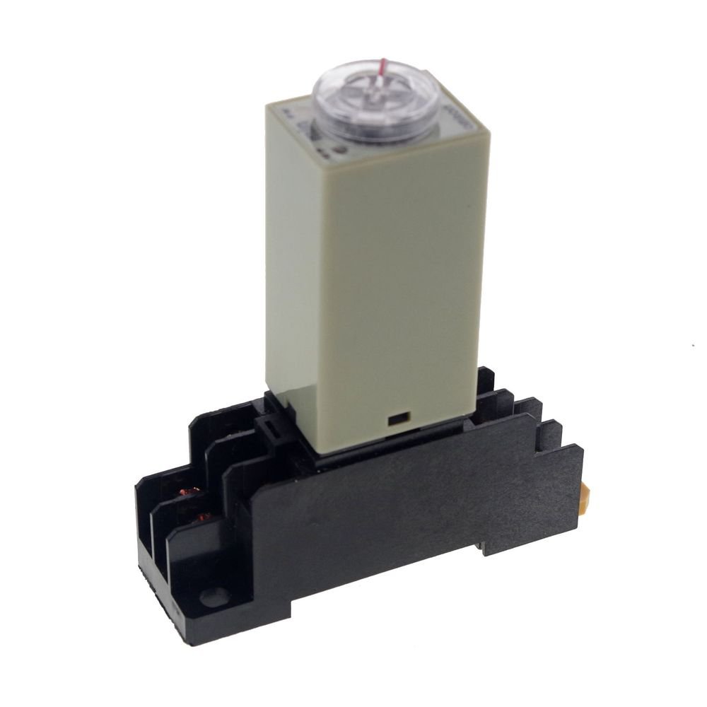 H3Y-2 Power On Time Delay Relay Solid-State 10 MINUTE DPDT 8Pins & Socket 220VAC