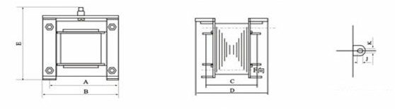 Input AC 380V Output AC 220V Single Phase Volt Control Transformer 25VA Power