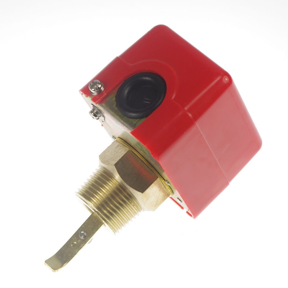 220V 3A 1" Water /Paddle Flow Switch BSPP Thread Connection SPDT Contacts Red