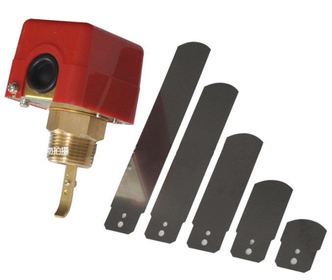 220V 3A 3/4" Water/Paddle Flow Switch BSPP Thread Connection SPDT Contacts Red