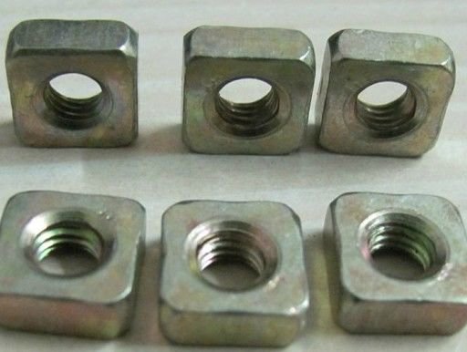 100pcs Zinc Plated Steel Metric M4 x 7mm x 2mm Square Nuts