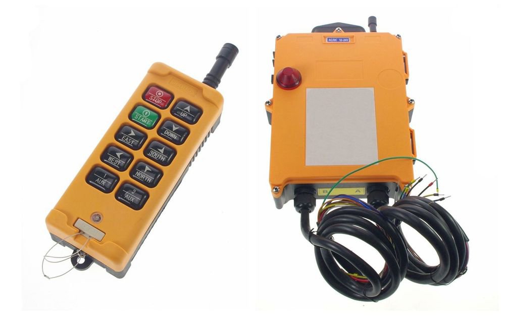 24VDC 4 Motions 2 Speed Hoist Crane Truck Radio Remote Control System Controller