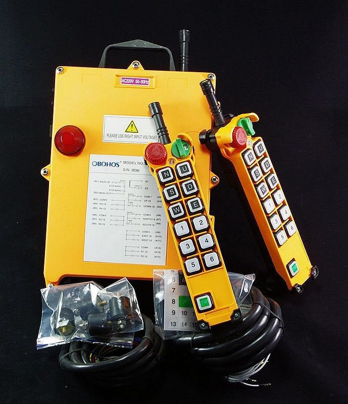 6 Motion with 1 Speed Hoist Crane Truck Remote Controller System With E-Stop