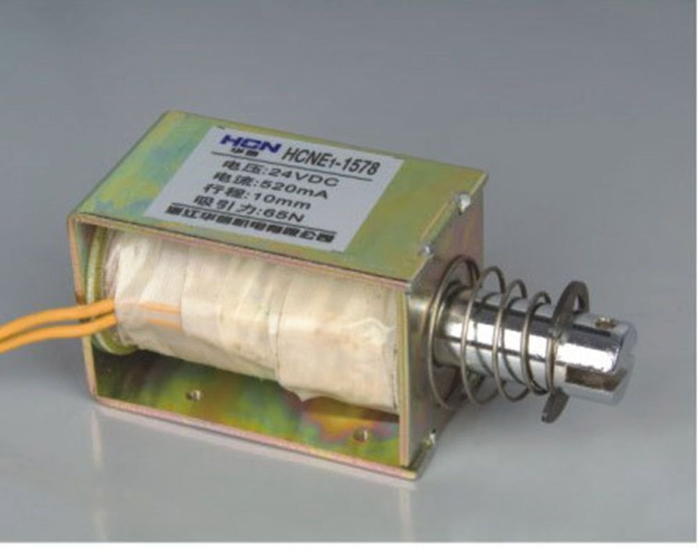 24V 6.5Kg Pull Hold/Release 10mm Stroke Force Electromagnet Solenoid Actuator