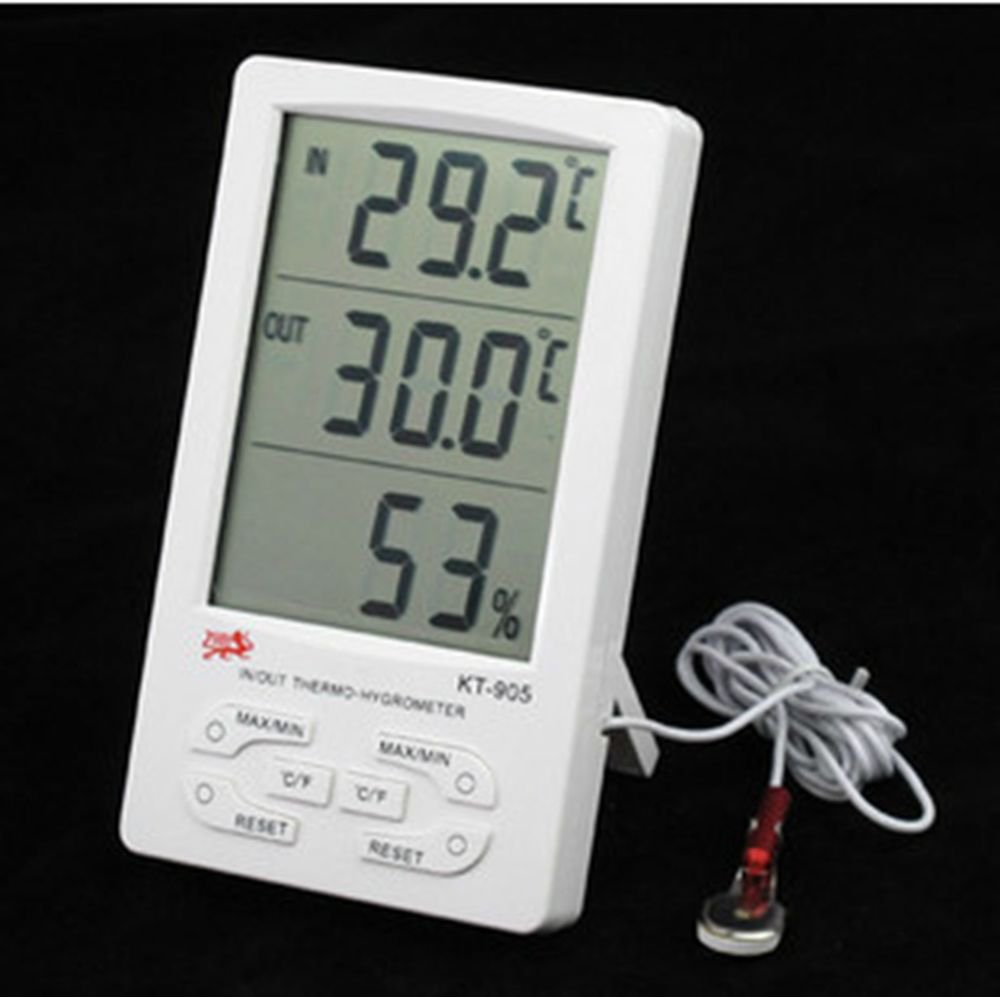 Large LCD screen Indoor and outdoor Temperature and humidity meter KT905