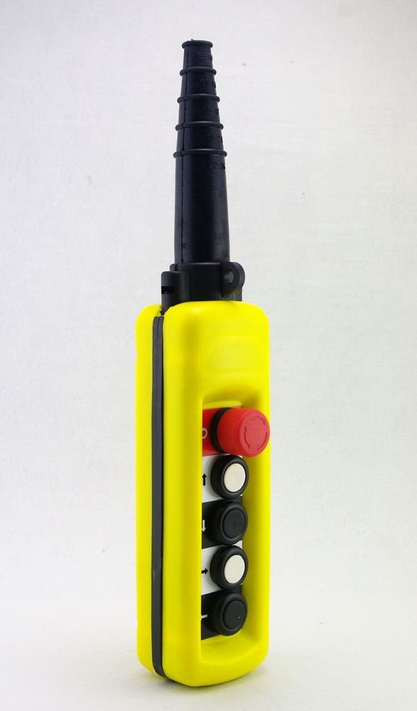 Hoist Crane 4 Pushbutton Pendant Control Station With Emergency Stop