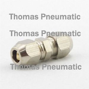 Lot5 Nickel Plated Brass Swagelok 8mm-10mm OD Pipe Straight Reducer Connector
