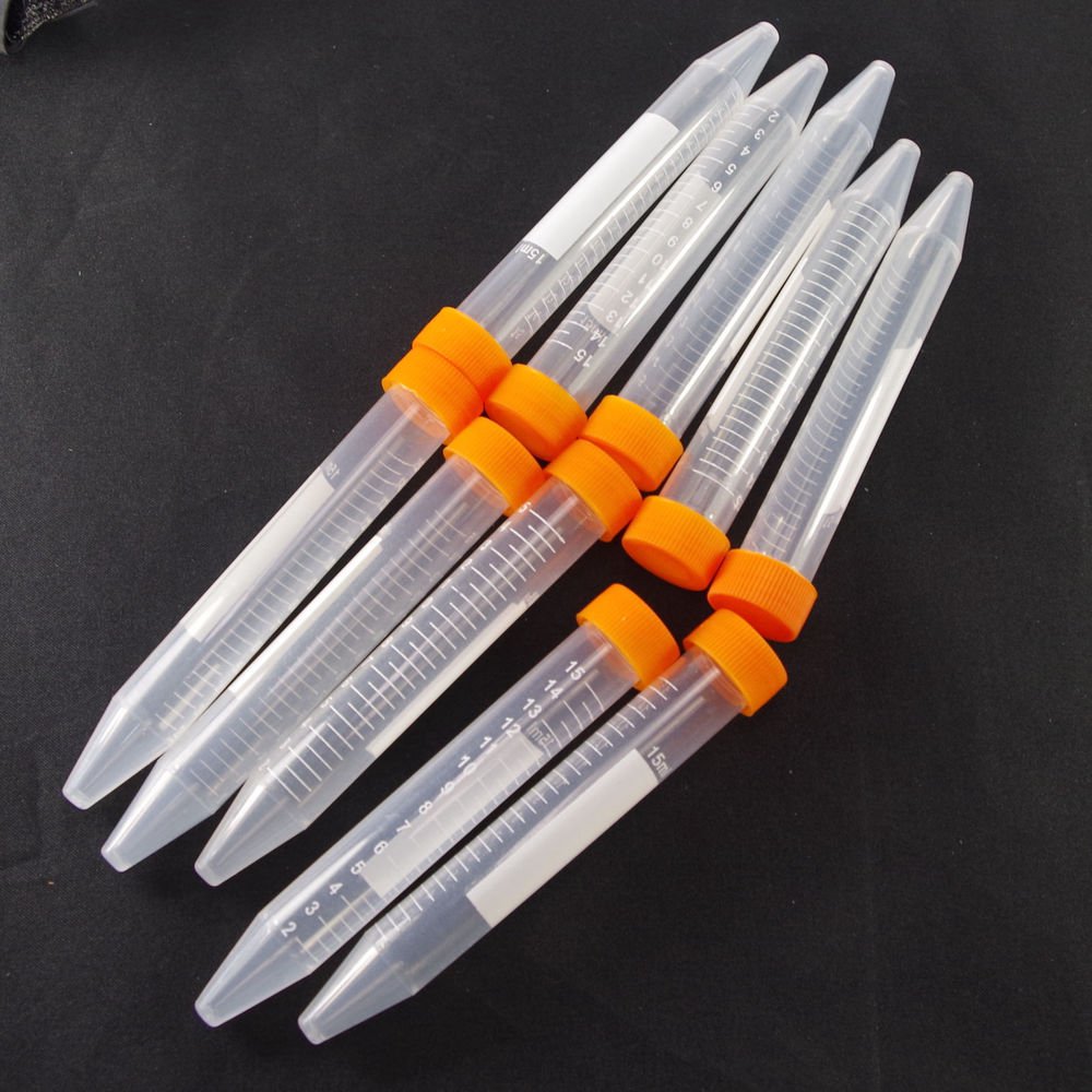 lot8 Plastic test tubes centrifuge tubes 15ml V-bottom