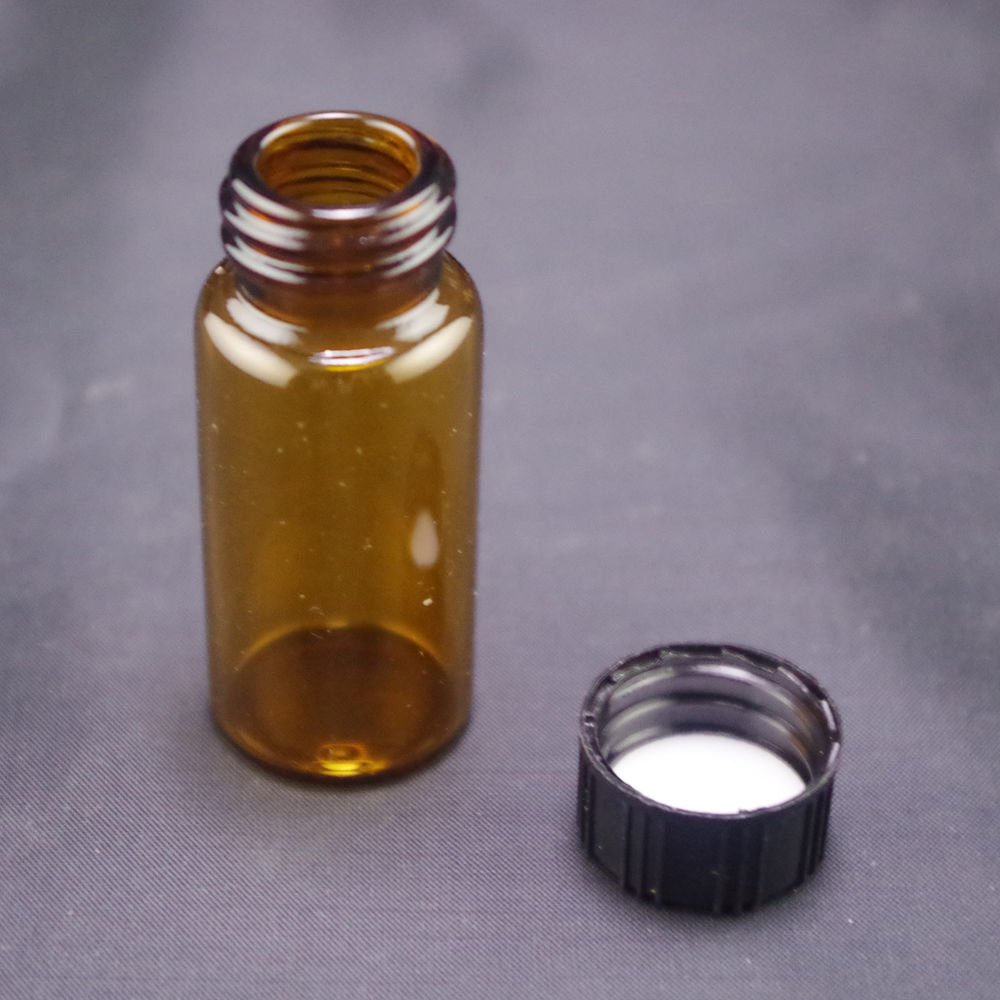 lot20 3ml Sample bottle brown glass screw top