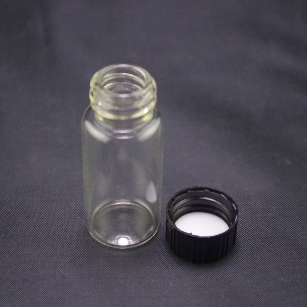 lot5 10ml Sample bottle clear glass screw top