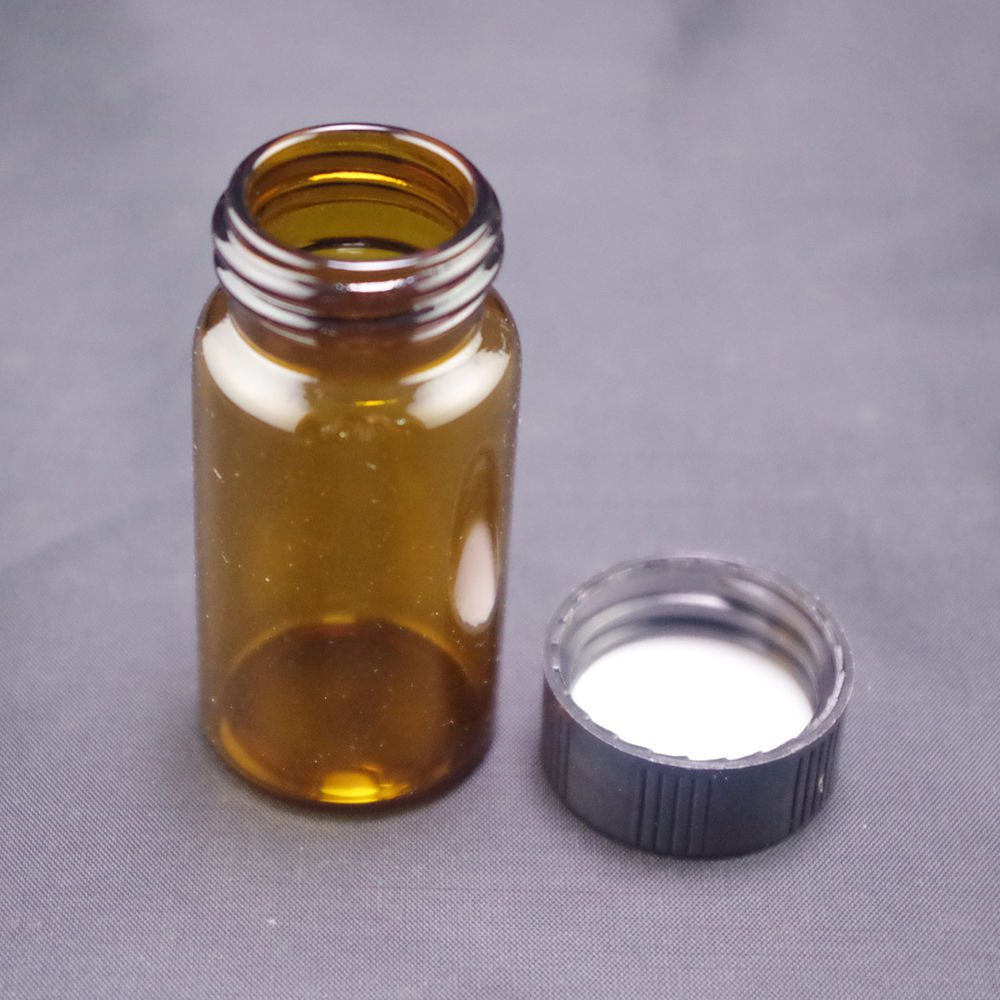 lot5 20ml Sample bottle brown glass screw top