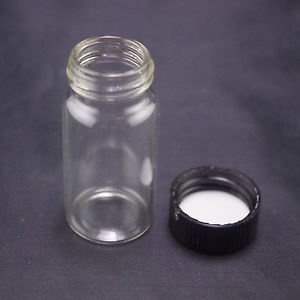 lot20 20ml Sample bottle clear glass screw top