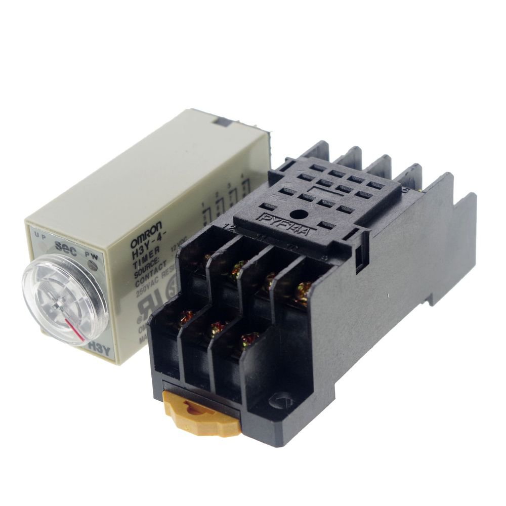12VDC 30S H3Y-4 Power On Time Delay Relay Solid-State Timer 4PDT 14Pins Socket