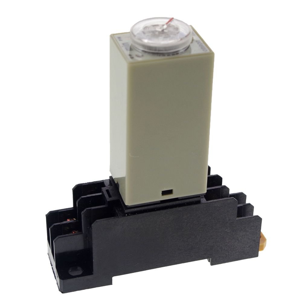 220v 2-60M H3Y-2 Power On Time Delay Relay Solid-State Time DPDT Socket PF083A