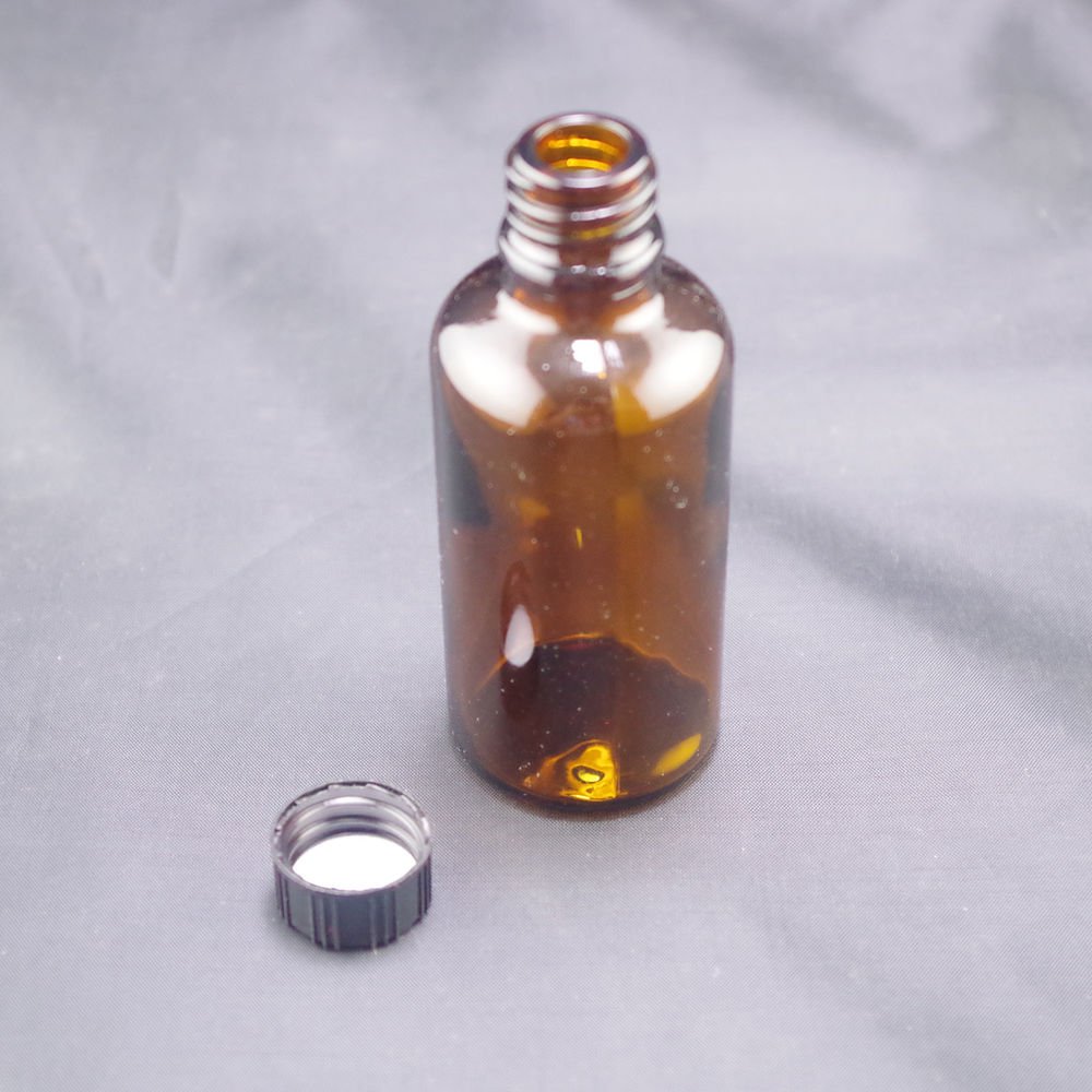 50ml Sample bottle brown glass screw top