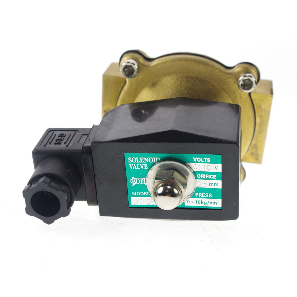 Methane Gas Fuel Propane 2 Ways NC 110VAC Solenoid Valve 1" BSPP Connection