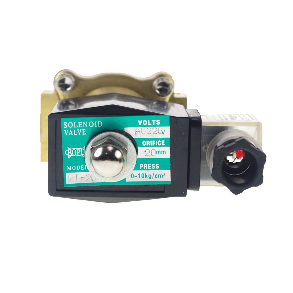 Methane Gas Fuel Propane 2 Ways NC 220VAC Solenoid Valve 3/4" BSPP Connection