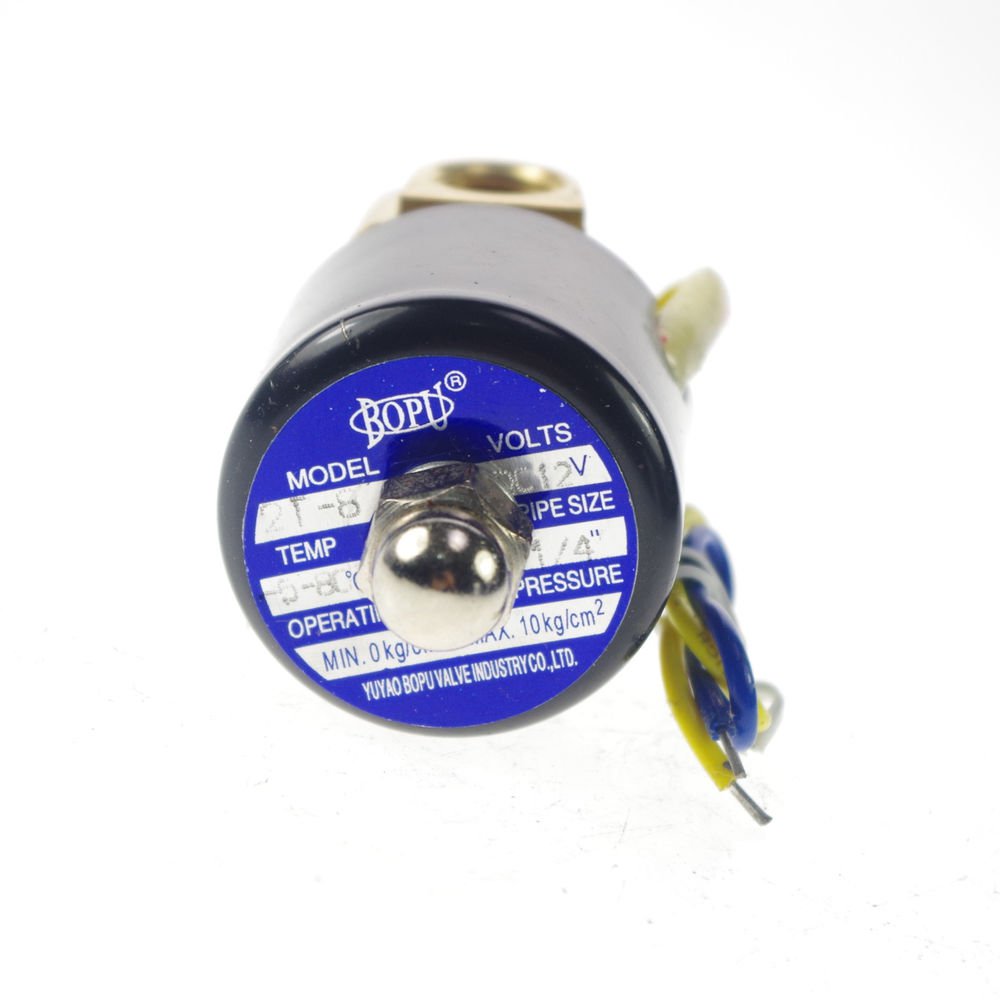 Methane Gas Fuel Propane 2 Ways NC 12VDC Solenoid Valve 1/4" BSPP Connection