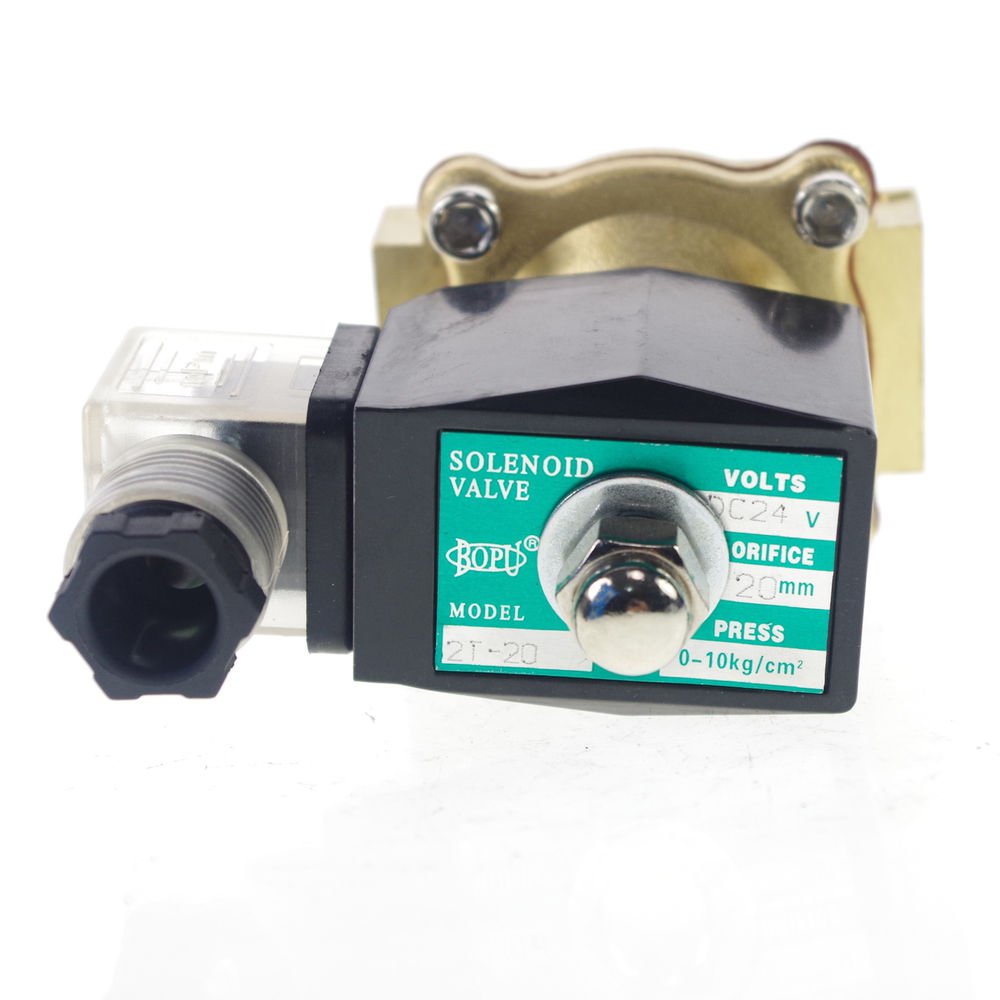 Methane Gas Fuel Propane 2 Ways NC 24VDC Solenoid Valve 3/4" BSPP Connection