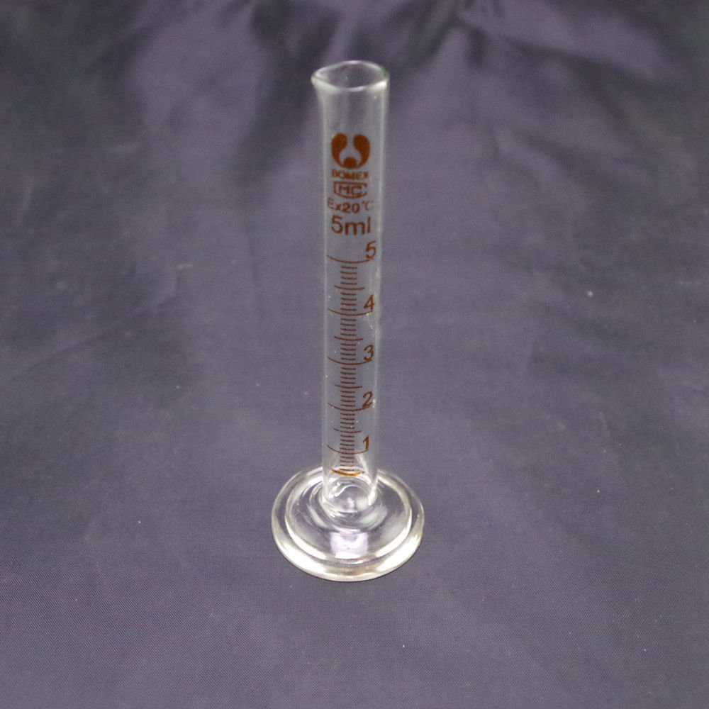 lot4 graduated cylinder measuring 5ml lab glass