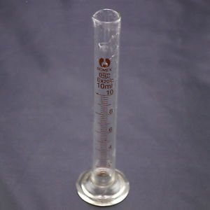 lot4 graduated cylinder measuring 10ml lab glass
