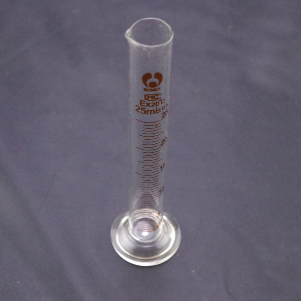 lot24 graduated cylinder measuring 25ml lab glass