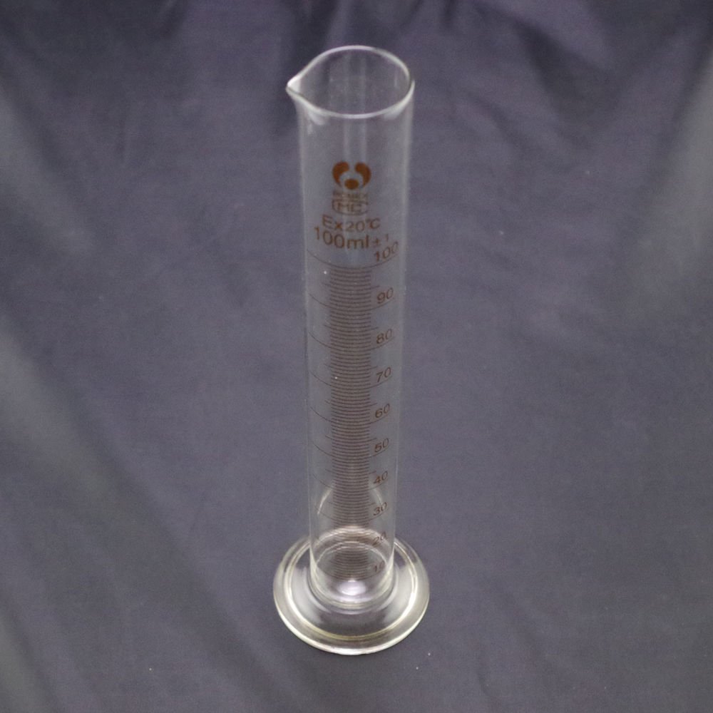 lot5 graduated cylinder measuring 100ml lab glass