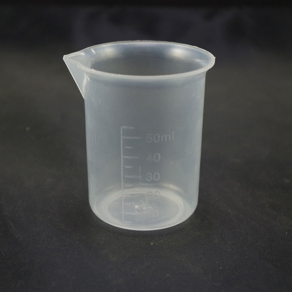 lot50 50ml measuring cup graduated plastic beaker