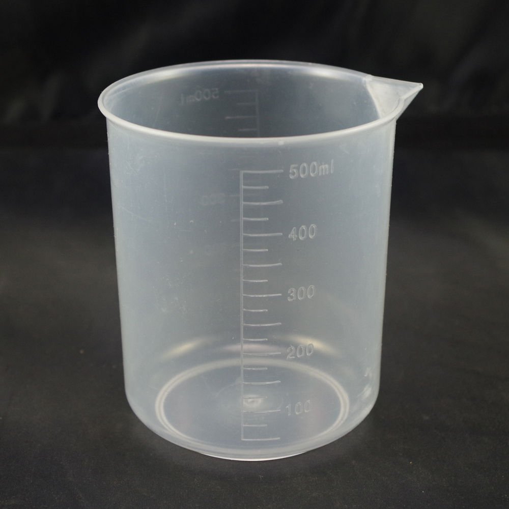 lot24 500ml measuring cup graduated plastic beaker