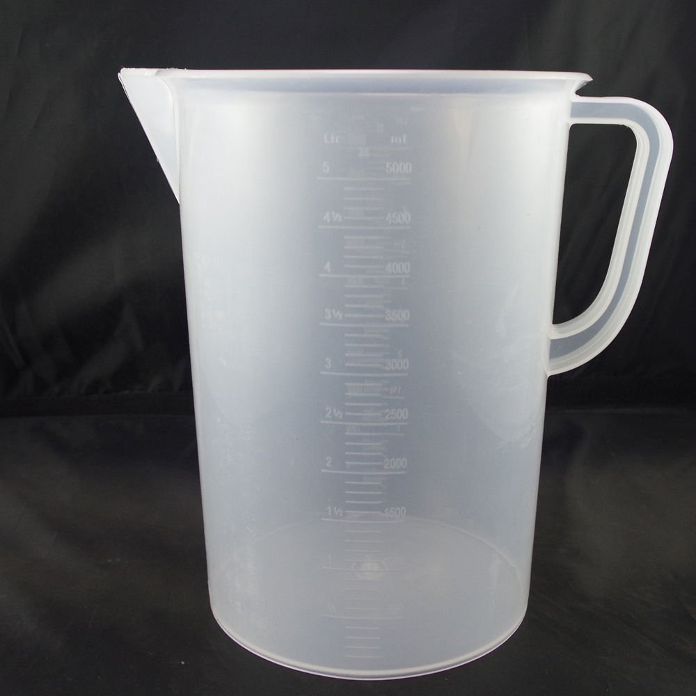 lot2 5000ml plastic measuring cup graduated with handle