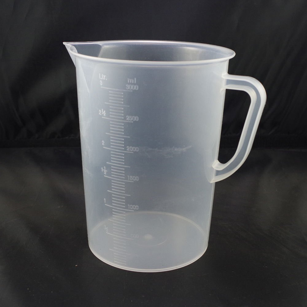 lot2 3000ml plastic measuring cup graduated with handle