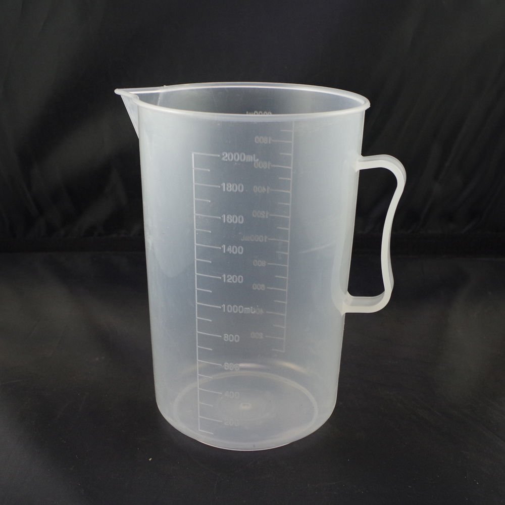 lot2 2000ml plastic measuring cup graduated with handle
