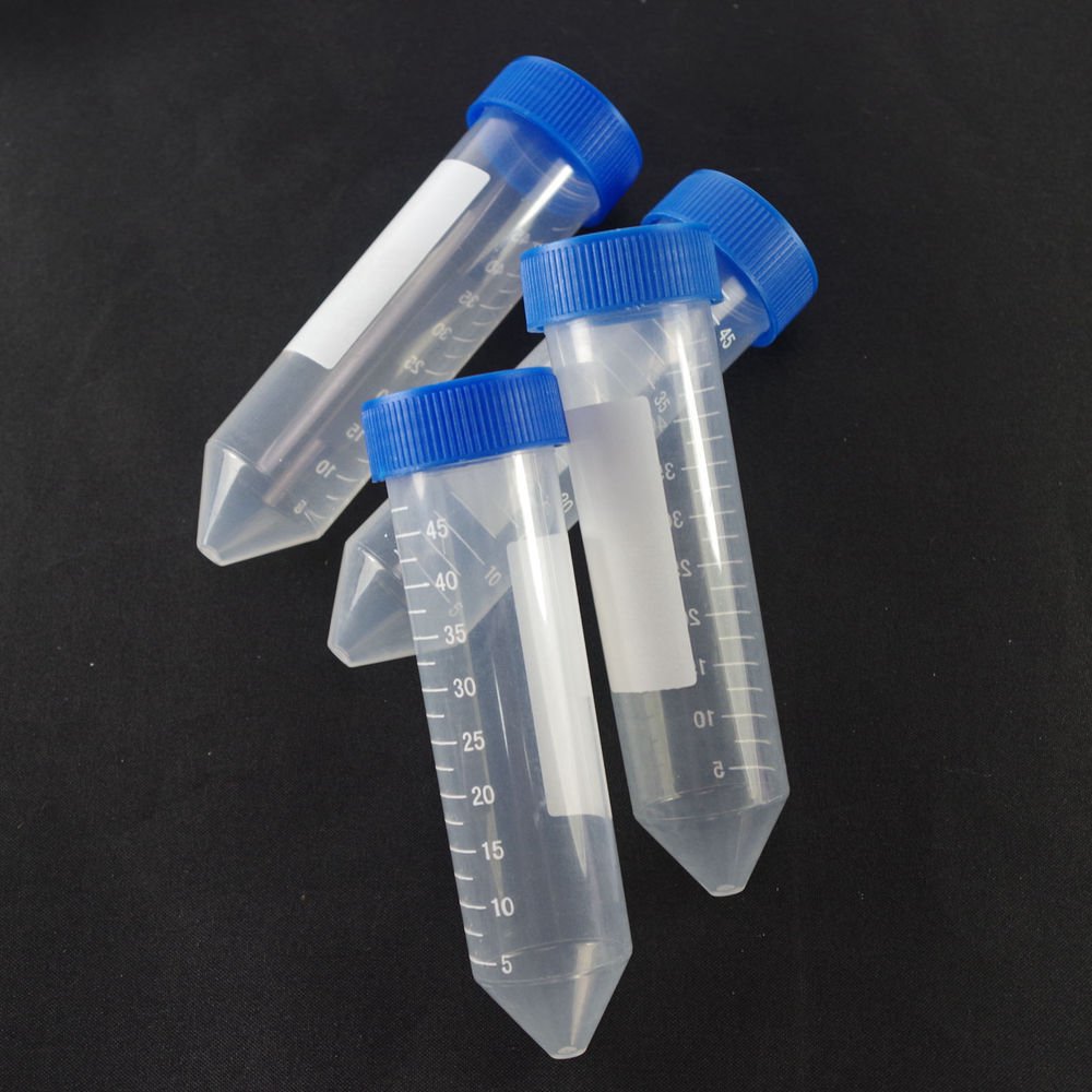 lot4 50ml plastic test tubes centrifuge tubes V-bottom