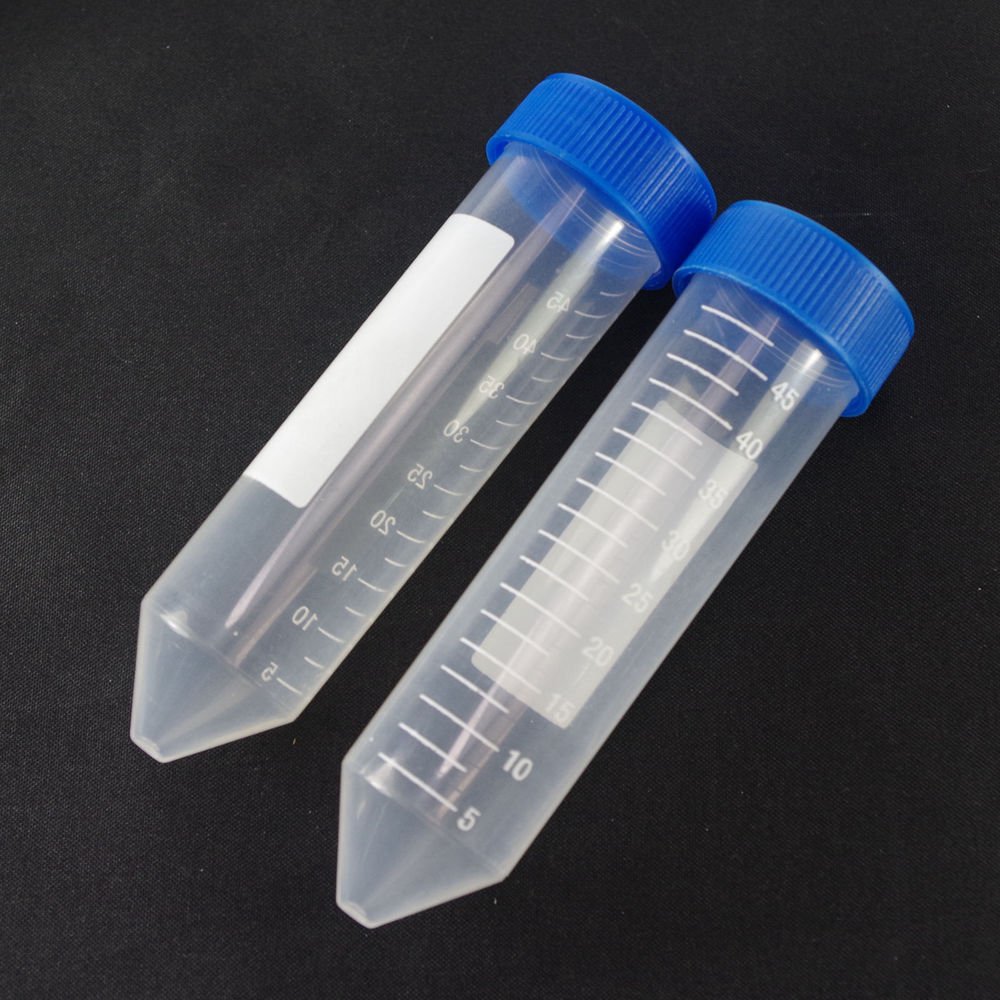 lot2 50ml plastic test tubes centrifuge tubes V-bottom